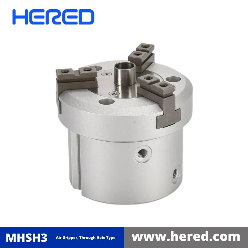 MHSH3 3-Finger Pneumatic Gripper with Center Through-Hole
